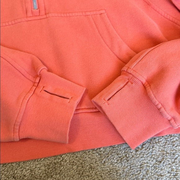 Lululemon Scuba Oversized Half-Zip Hoodie Sweatshirt Warm Coral - Picture 6 of 9